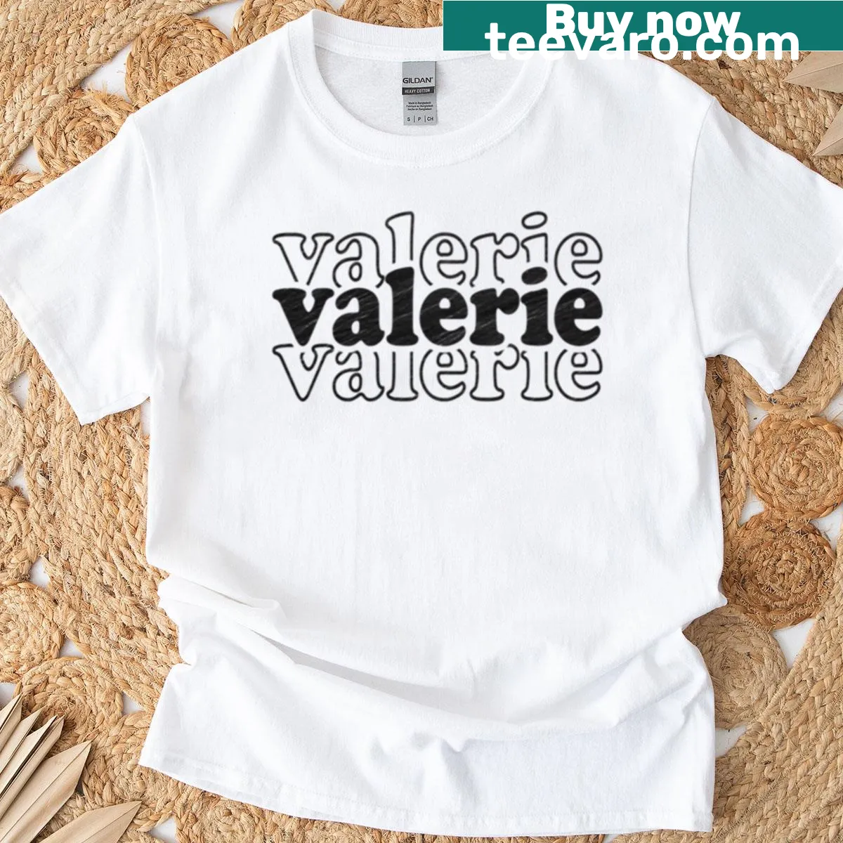 Personalized t-shirt featuring the name Valerie — on a men's t-shirt