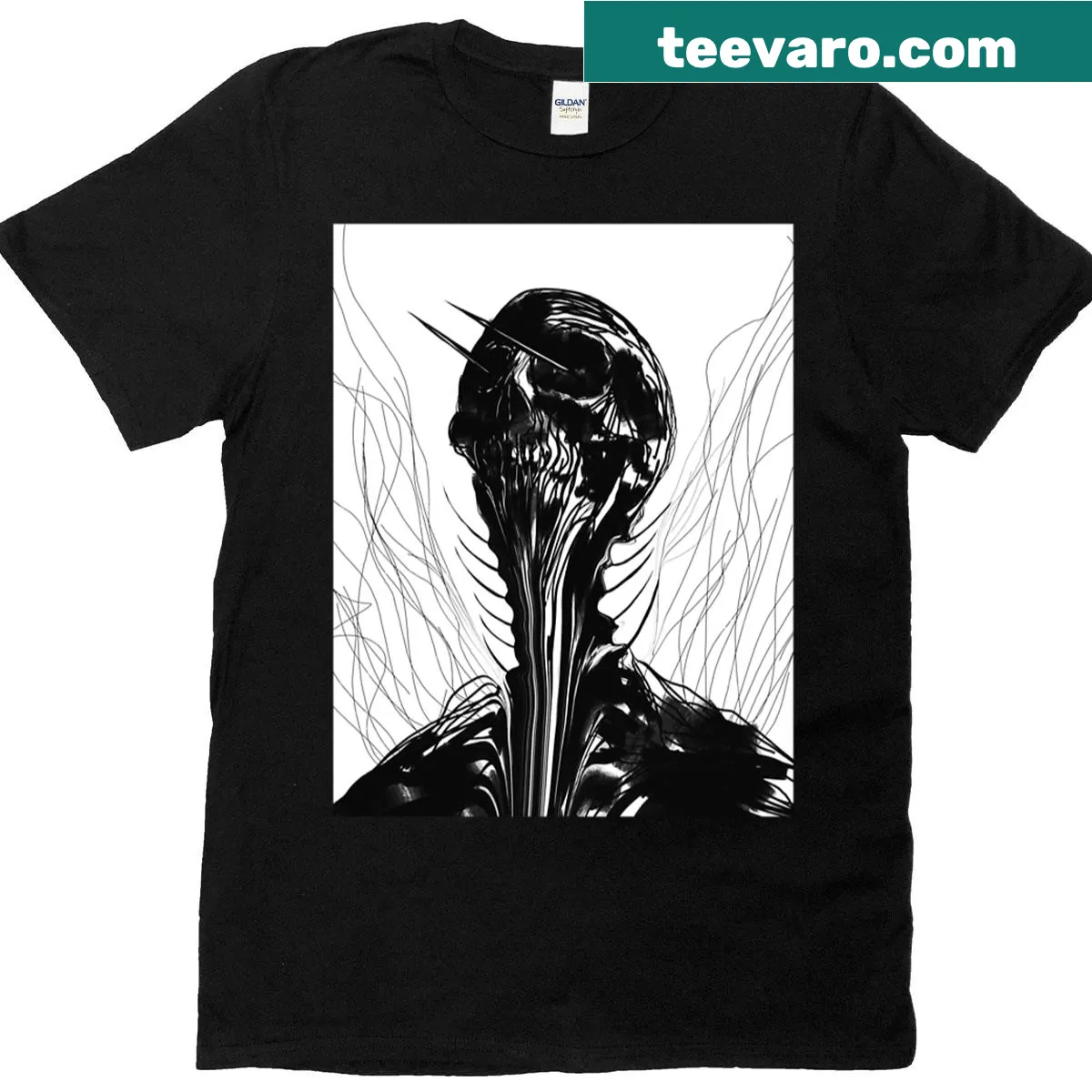 Edgy T-shirt featuring Vision Of Violence graphic — on a men's t-shirt