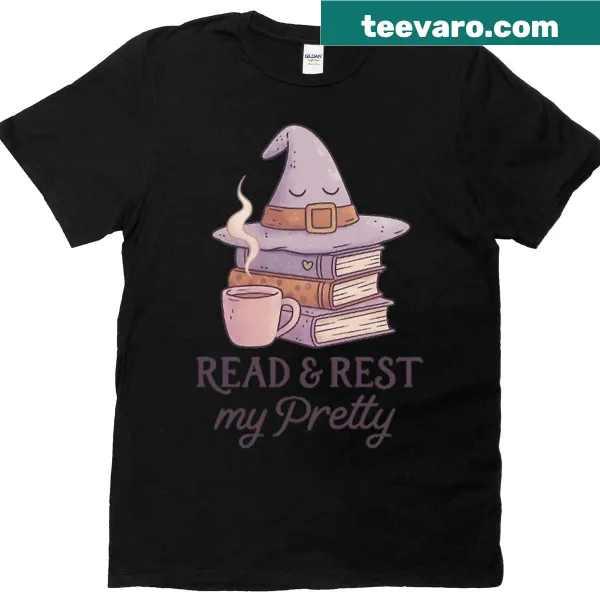 Cozy shirt for book lovers featuring a witchy design.