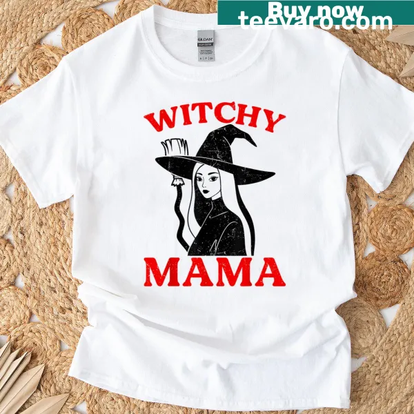 Whimsical witch design t-shirt for Halloween