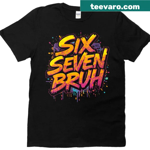 Funny kids t-shirt featuring the meme phrase 'Bruh' and playful graphics.