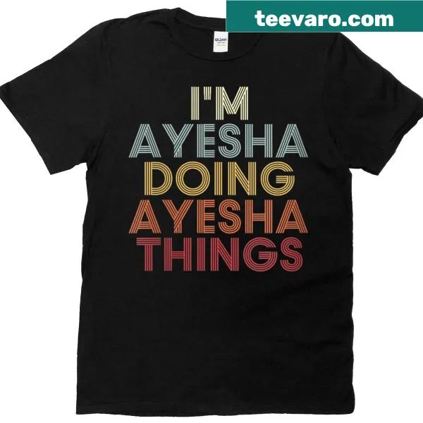 Personalized name T-shirt featuring the name Ayesha