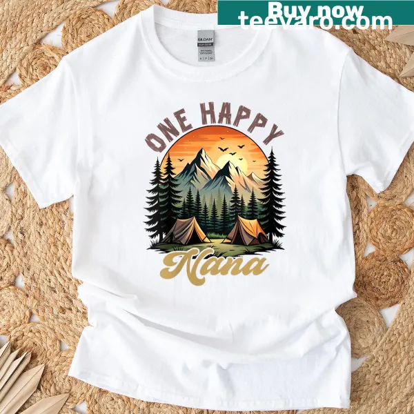 Heartwarming T-shirt for grandmothers with camping bear graphic