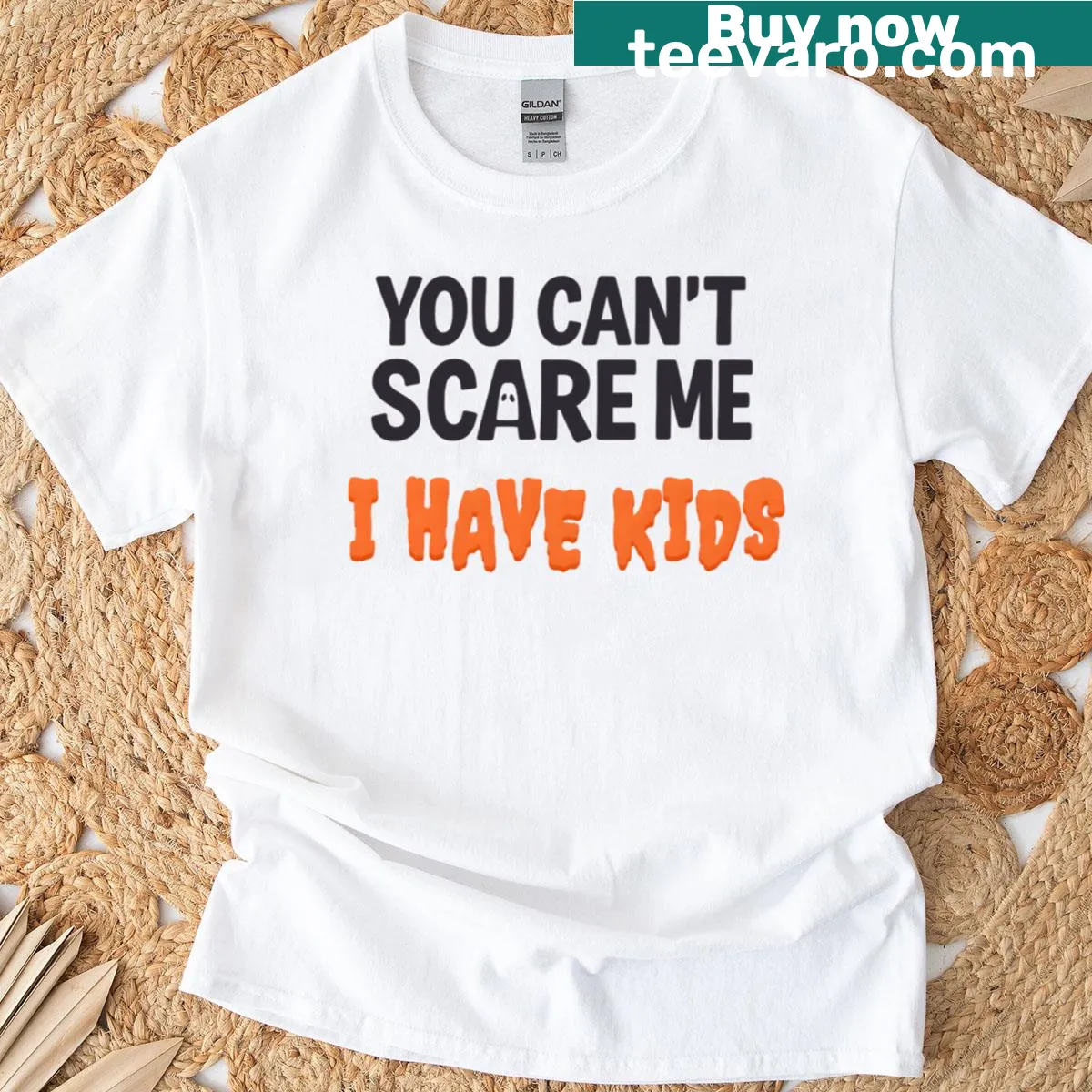Funny Halloween T-shirt for moms with parenting humor — on a men's t-shirt