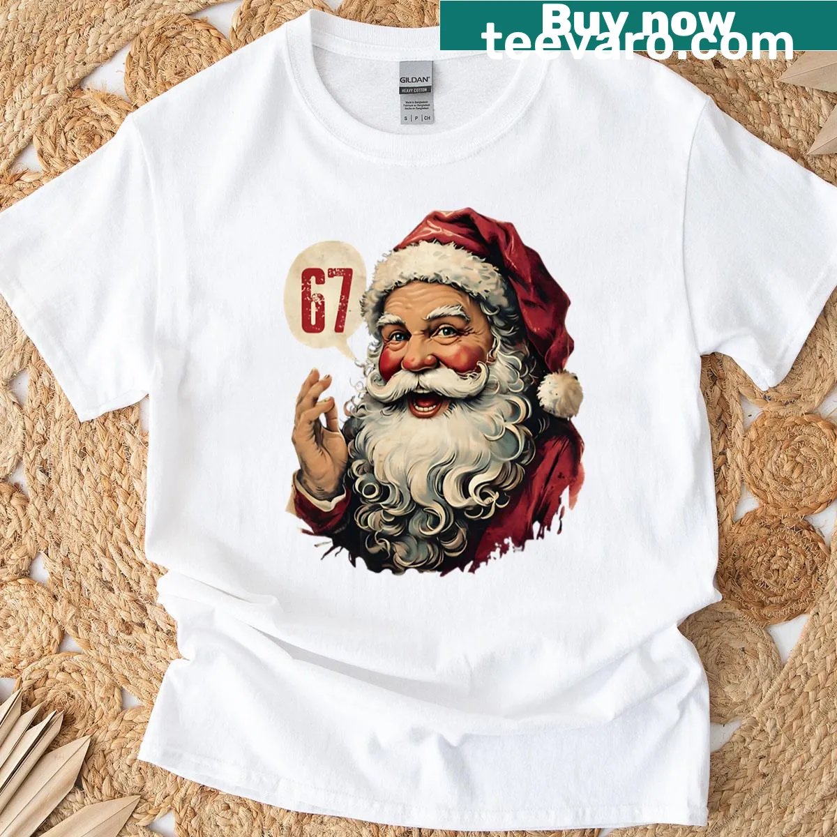 Funny Santa Claus meme design perfect for Christmas — on a men's t-shirt