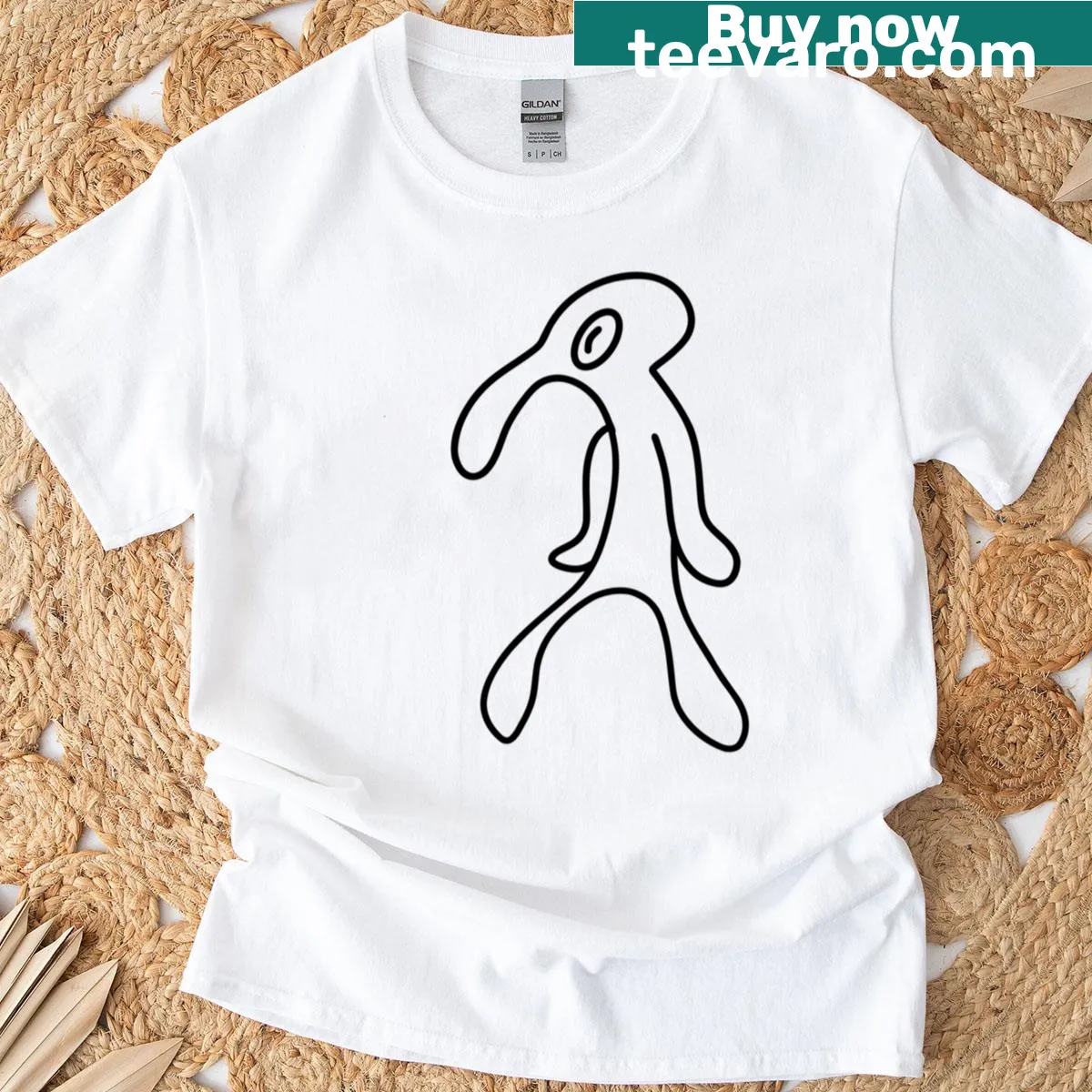 Abstract Squidward painting T-shirt inspired by Spongebob — on a men's t-shirt