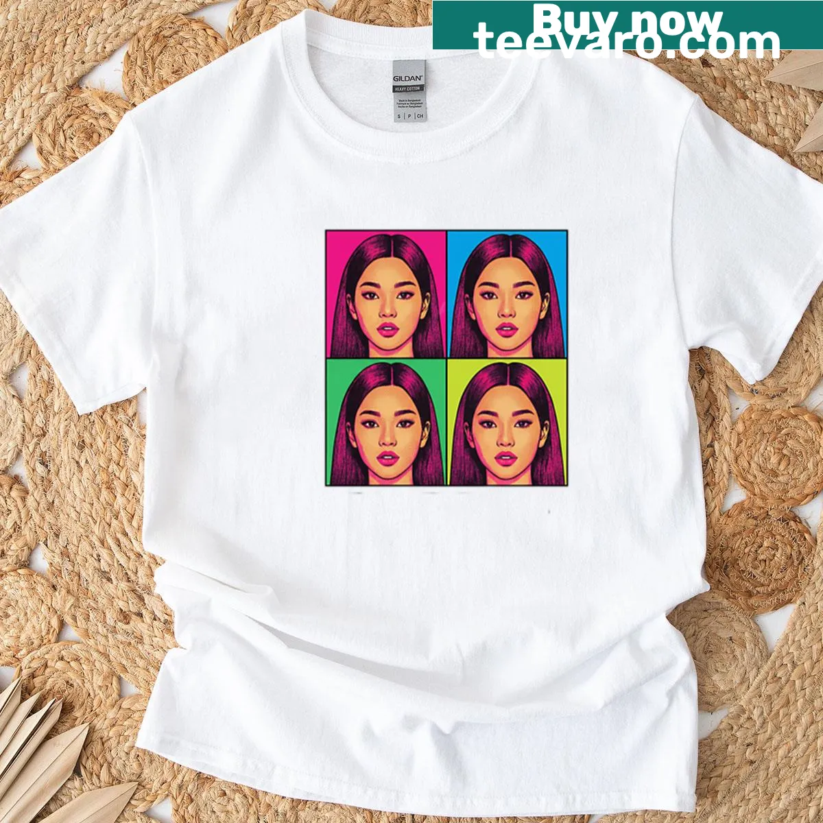 Illustrative Aespa t-shirt design — on a men's t-shirt