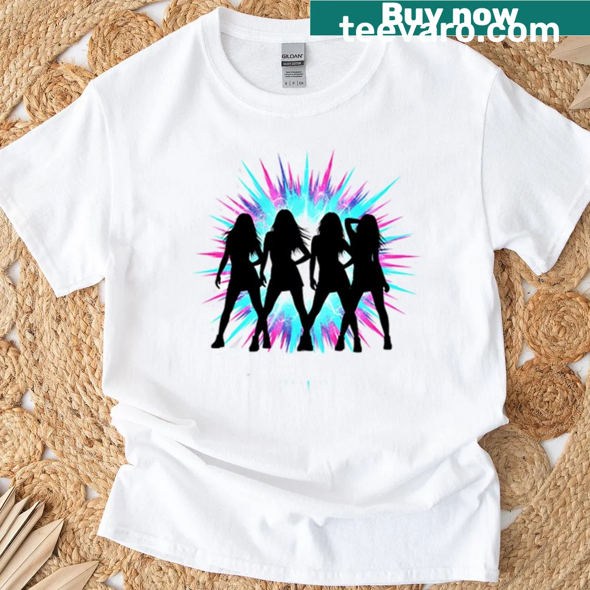 Minimalist silhouette design featuring Aespa Vii — on a men's t-shirt
