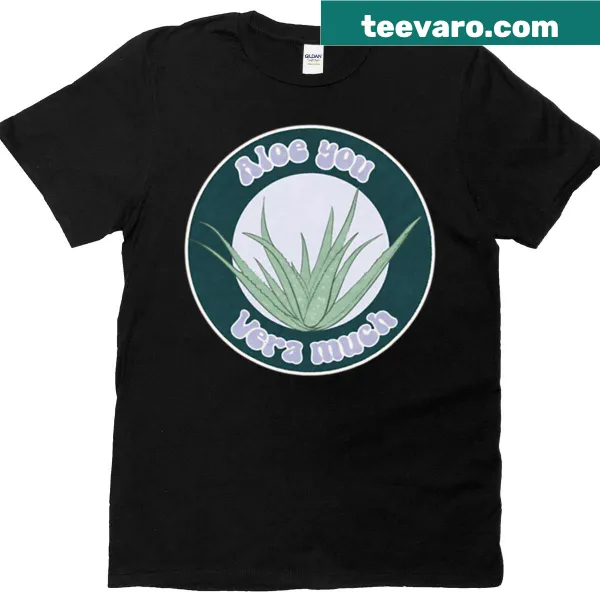 Cute Aloe Vera t-shirt with a pun and cheerful illustration of a plant.