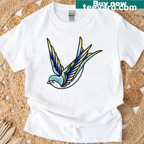 Illustrated swallow design symbolizing American heritage