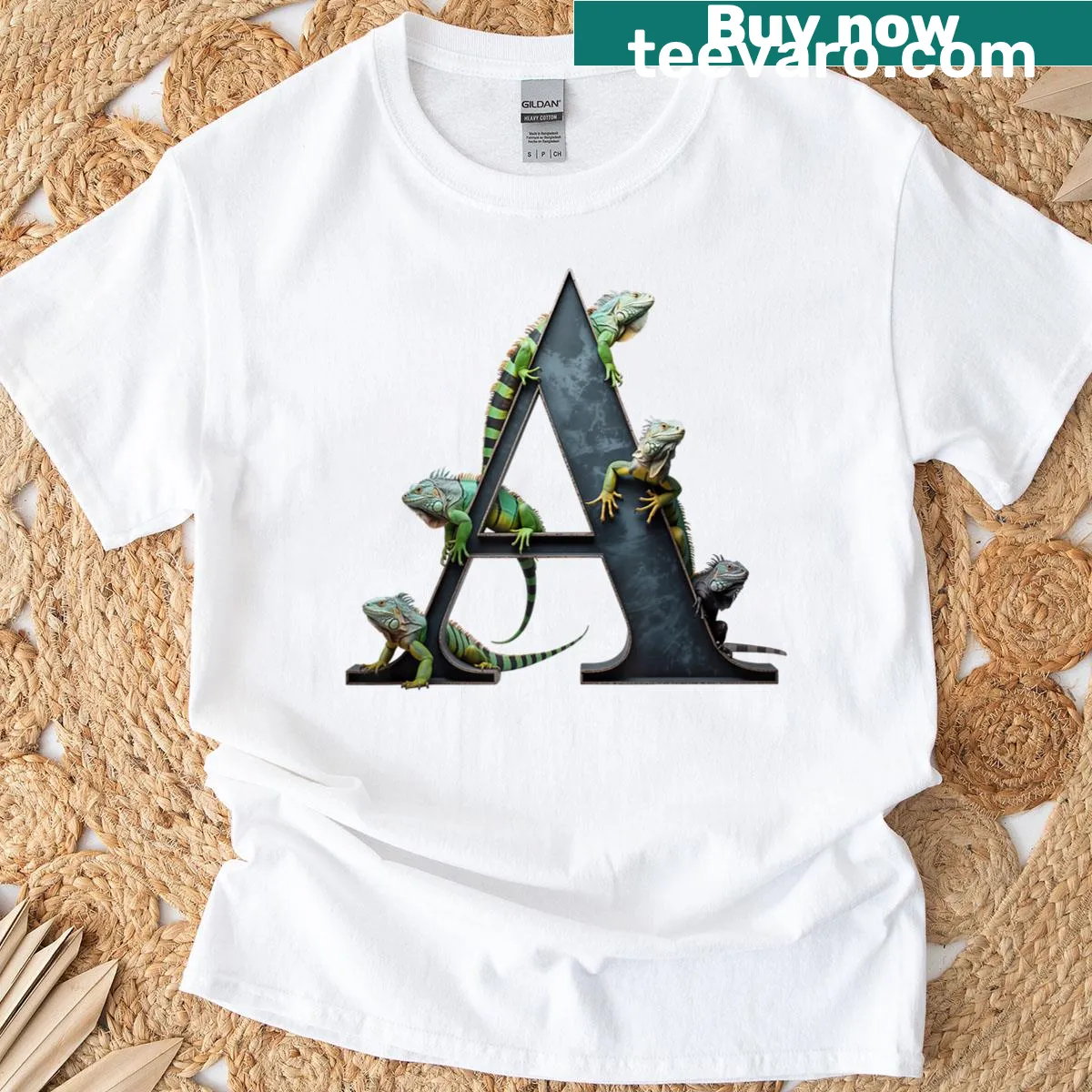Vintage hip-hop T-shirt featuring iguanas and rap-inspired design — on a men's t-shirt