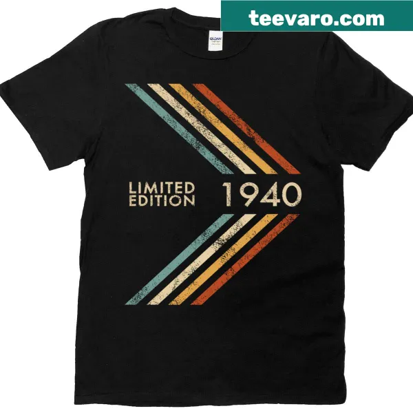 Limited edition vintage t-shirt designed for 1940 birthday celebrants