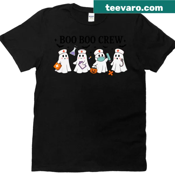 Cute Halloween t-shirt with nurse ghosts design