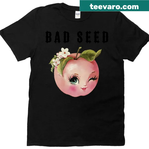 Bold Born A Bad Seed t-shirt with striking typography