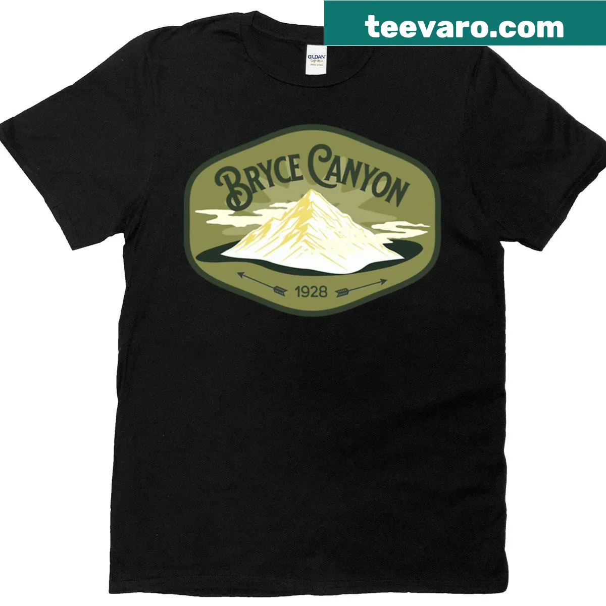 Illustration of Bryce Canyon National Park on a T-shirt — on a men's t-shirt