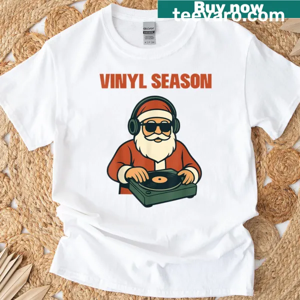 Vintage DJ vinyl records design for Christmas music lovers