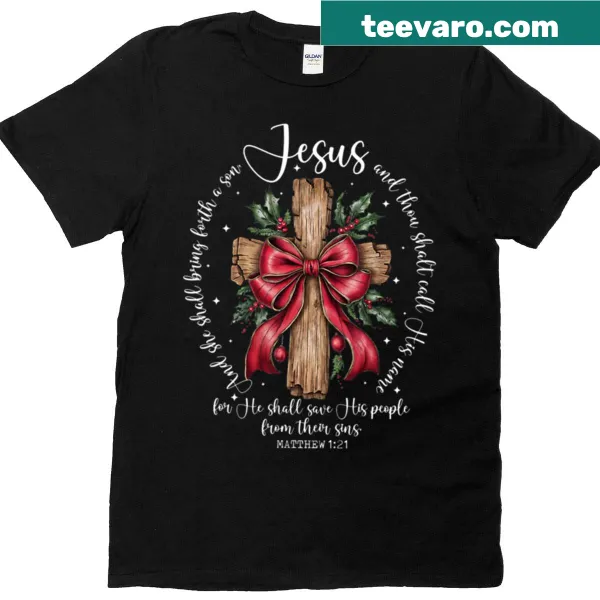 Christmas t-shirt with 'Jesus Is The Reason For The Season' text.