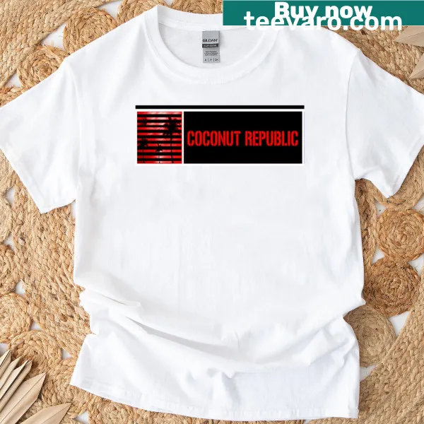 Coconut Republic T-shirt featuring playful typography