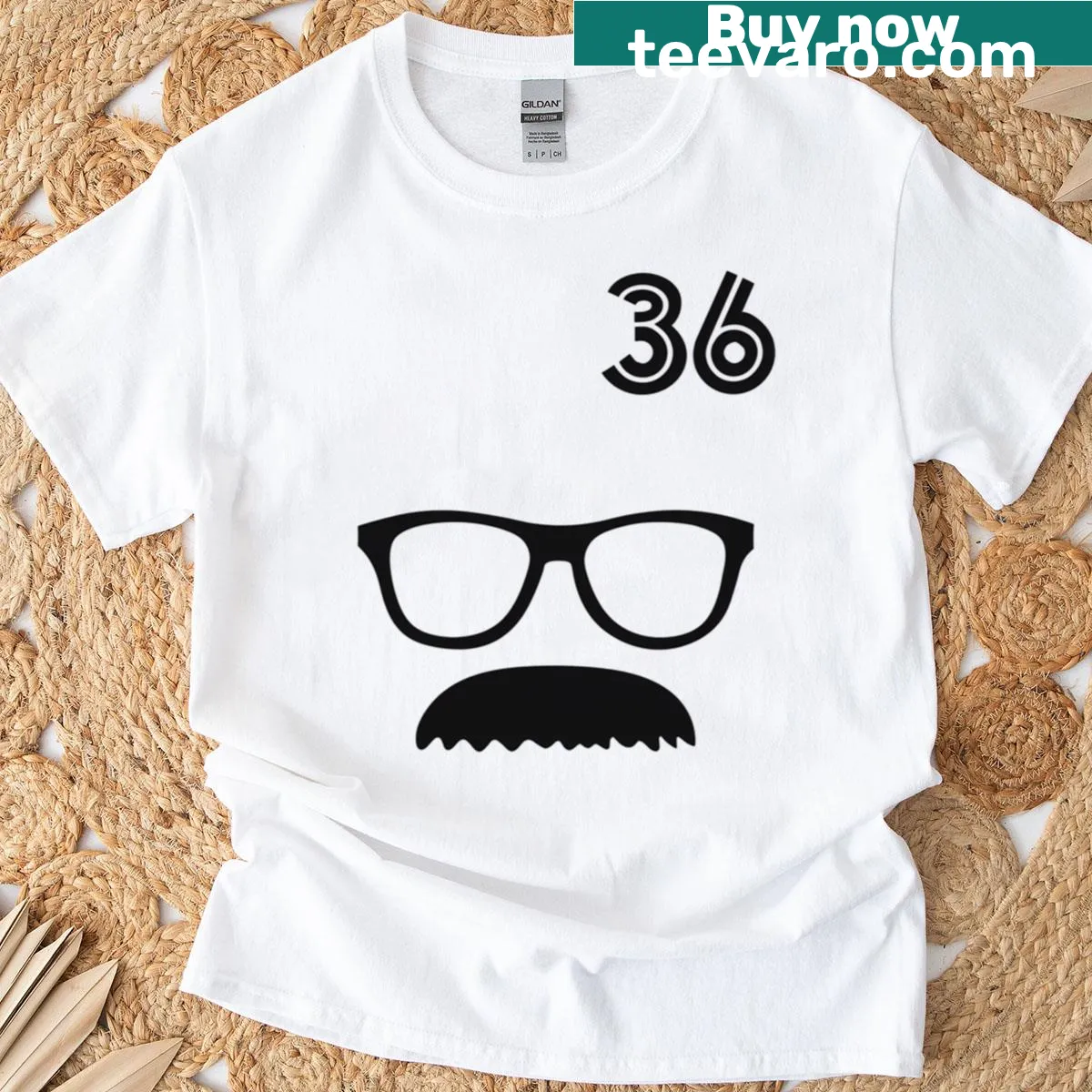 Illustration of a mustached figure representing Davis Schneider and baseball — on a men's t-shirt