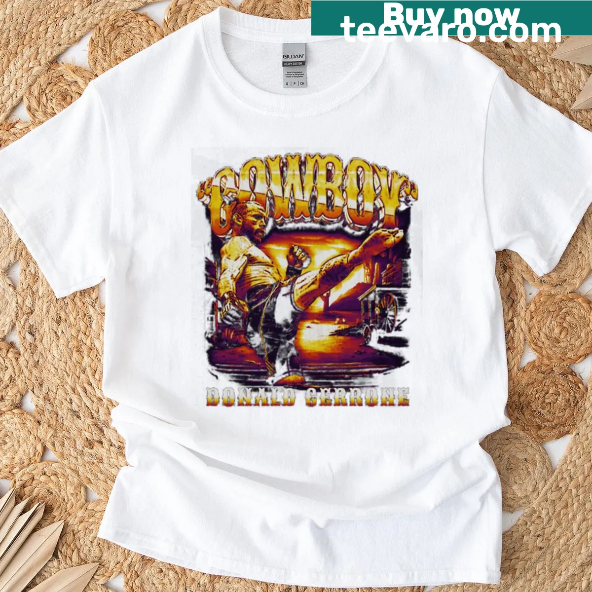 Donald Cerrone tribute cowboy t-shirt — on a men's t-shirt