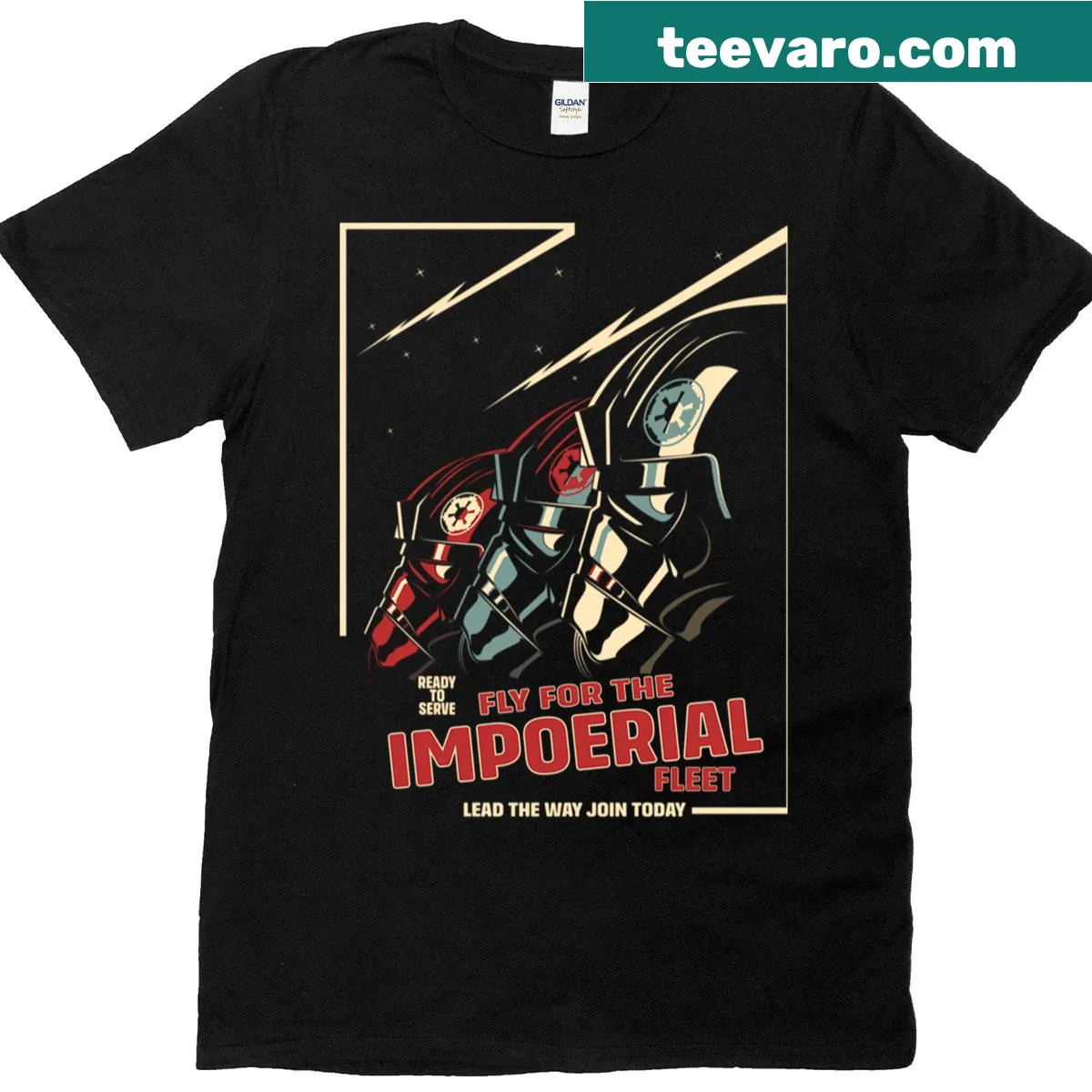 T-shirt with the phrase 'Fly For The Imperial Fleet' — on a men's t-shirt