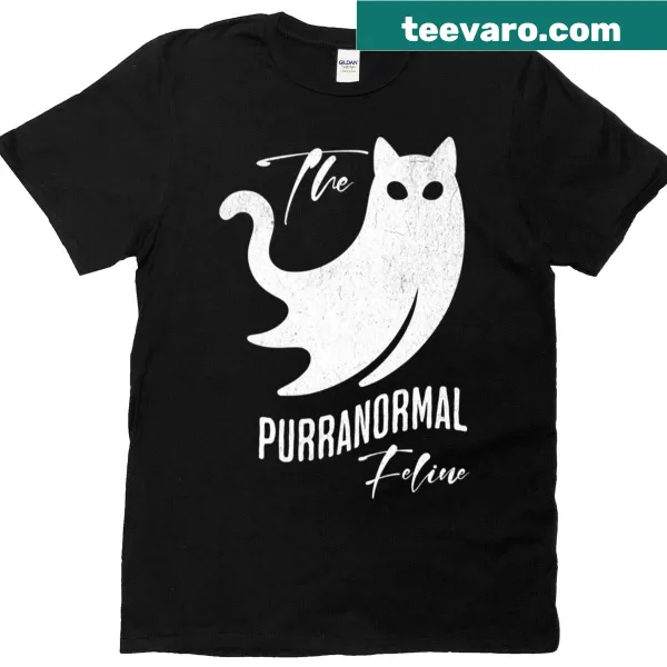 Cartoon ghost cat graphic with a funny pun for Halloween