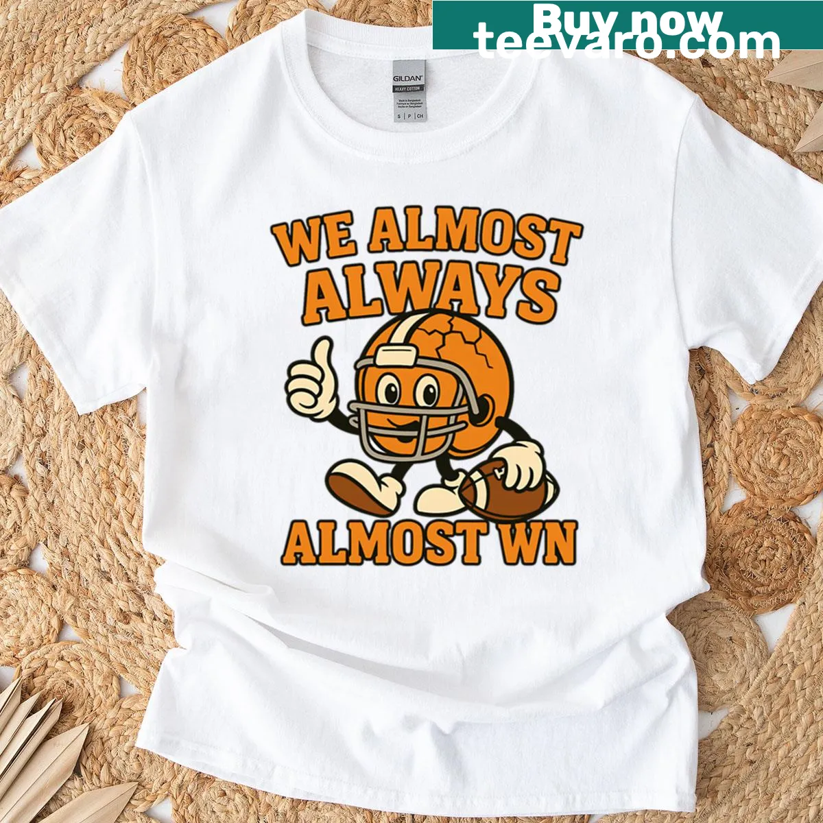 Funny football phrase on a T-shirt — on a men's t-shirt