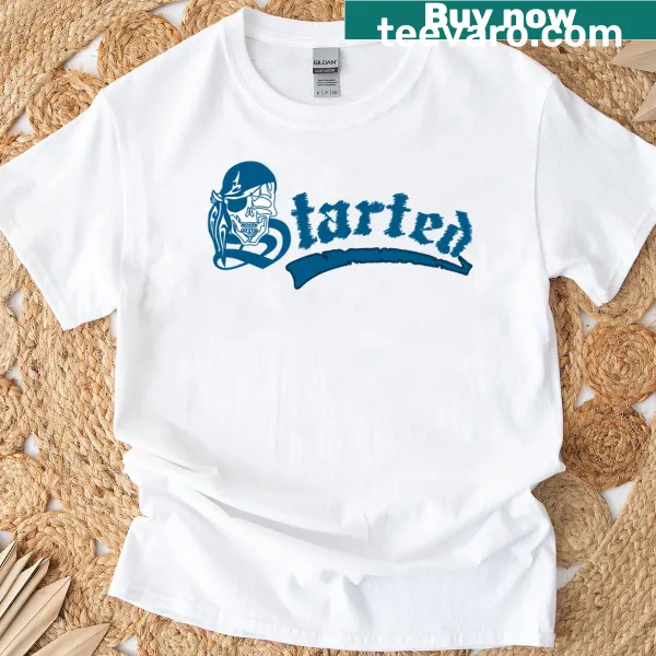 Gothic grunge skull illustration on a vintage T-shirt