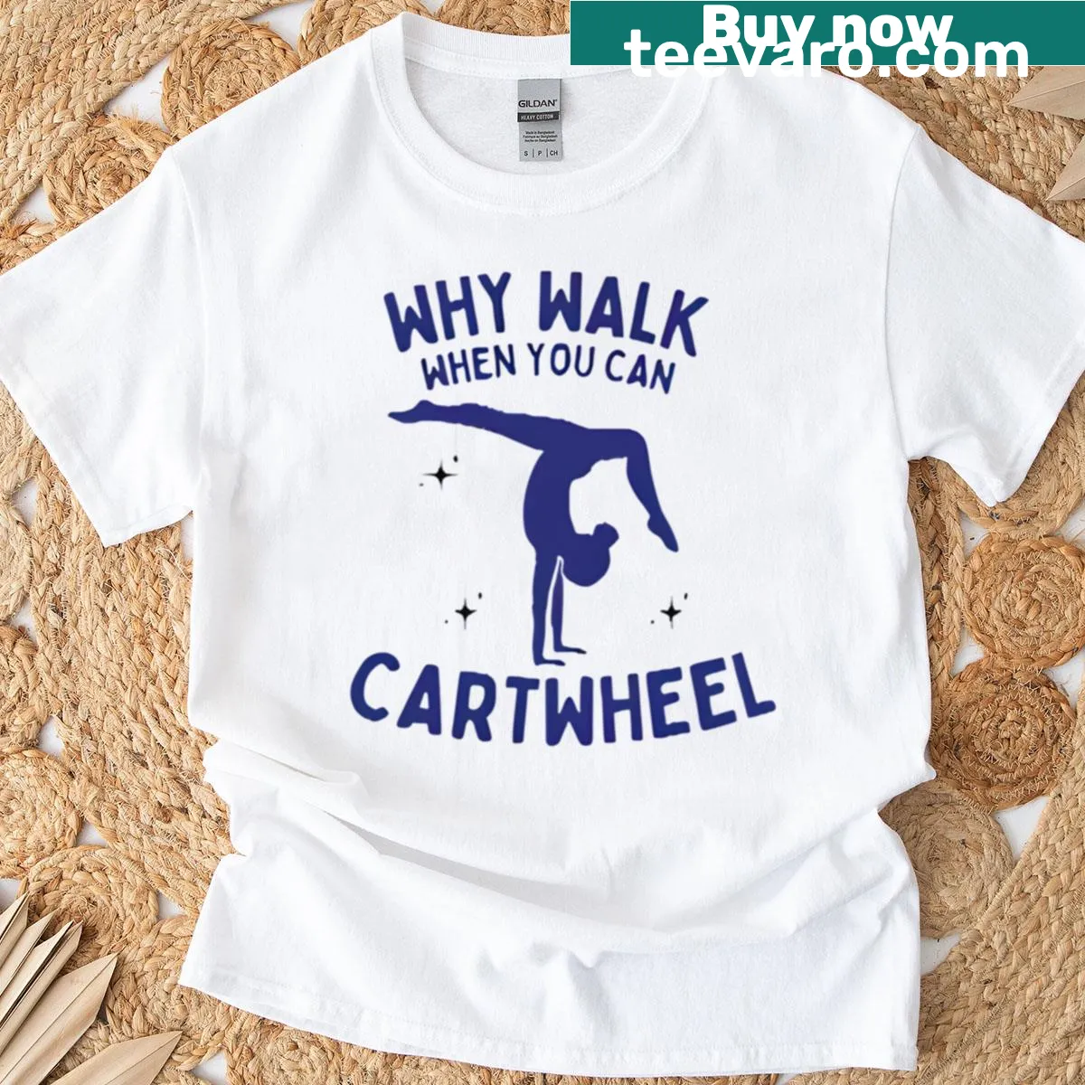 Funny gymnastics quote on a playful T-shirt — on a men's t-shirt