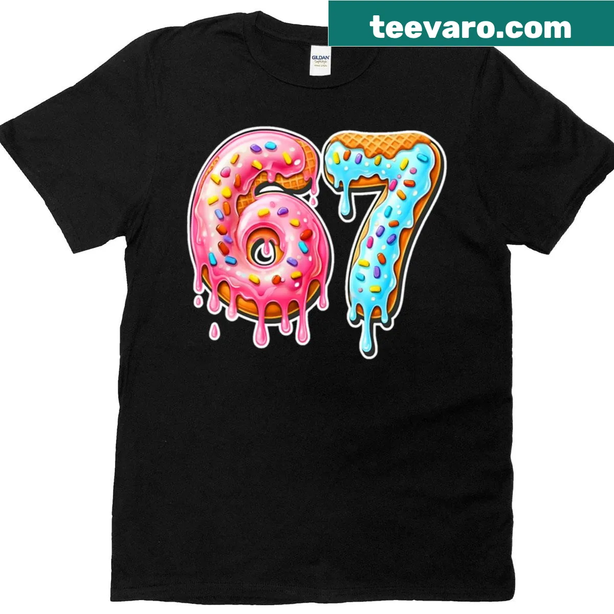 Funny T-shirt featuring ice cream drip and meme references — on a men's t-shirt