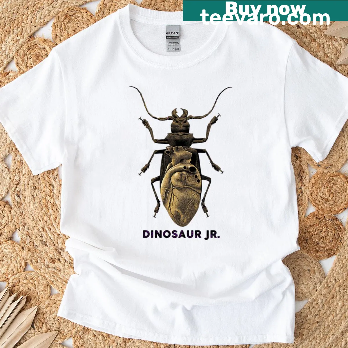 Edgy T-shirt featuring the name of the band 'Insect' in bold typography — on a men's t-shirt