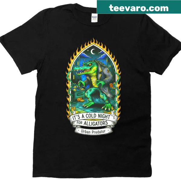 Retro T-shirt featuring a crocodile and playful text