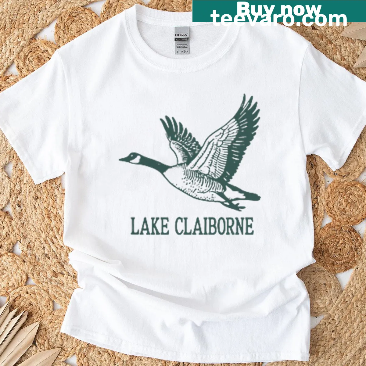 Vintage Lake Claiborne Louisiana themed T-shirt for outdoor lovers — on a men's t-shirt