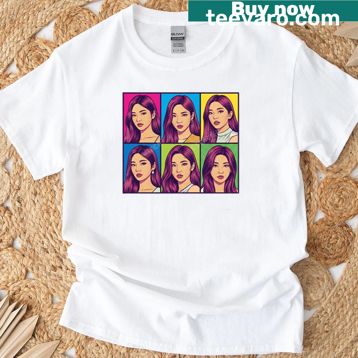 Stylish t-shirt featuring Le Sserafim design — on a men's t-shirt