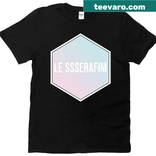 Typographic t-shirt featuring 'Le Sserafim Vi' design