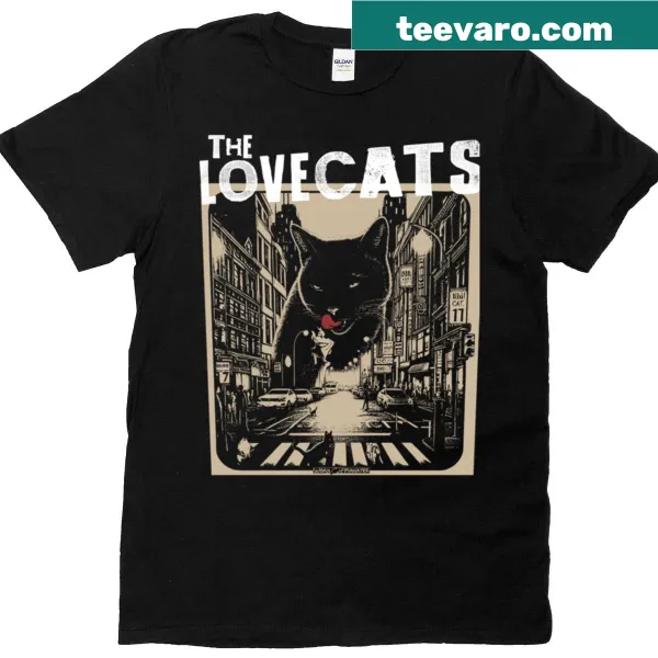 Cute t-shirt celebrating the love for cats with playful illustrations