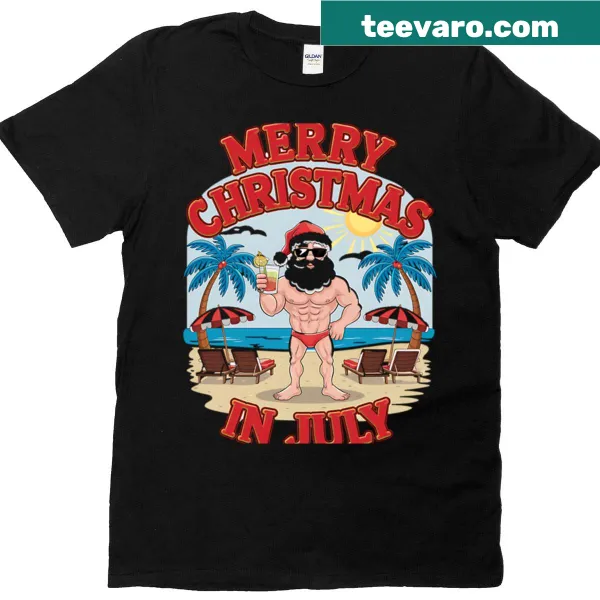 Festive T-shirt celebrating Christmas in July