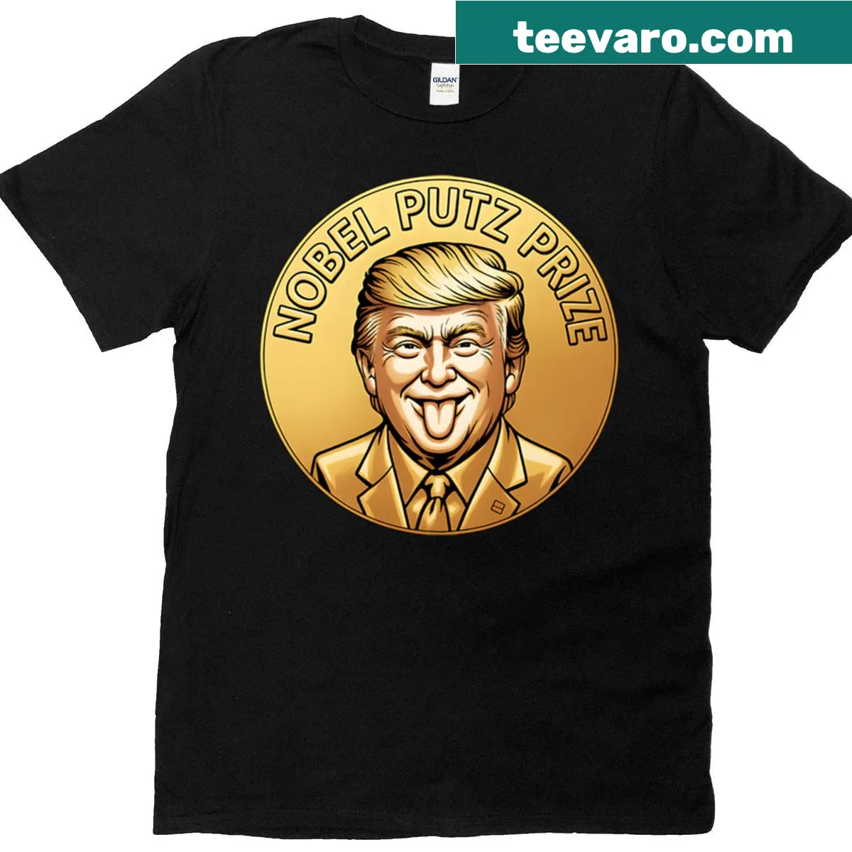 Funny anti-Trump Nobel Putz Prize t-shirt — on a men's t-shirt