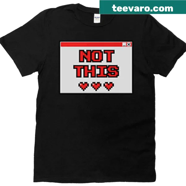 Oversized t-shirt with pixelated hearts graphic design
