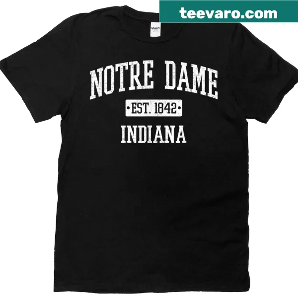 Vintage athletic Notre Dame Indiana t-shirt design