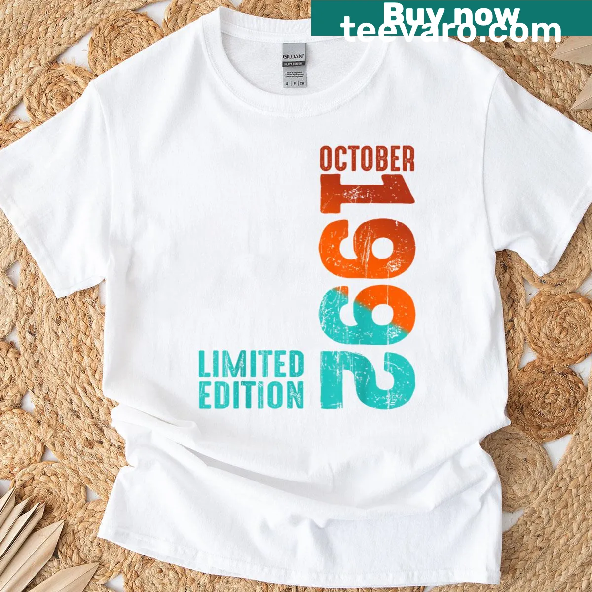 Retro design celebrating the year 1992 on a vintage t-shirt — on a men's t-shirt