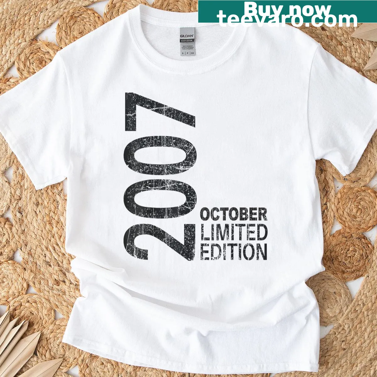 Retro T-shirt with 'Awesome 2007' text — on a men's t-shirt