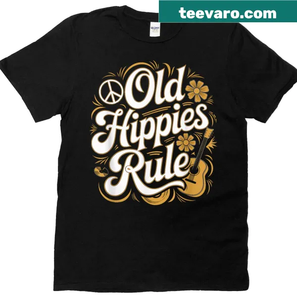 Vintage hippie sunflower graphic on retro t-shirt