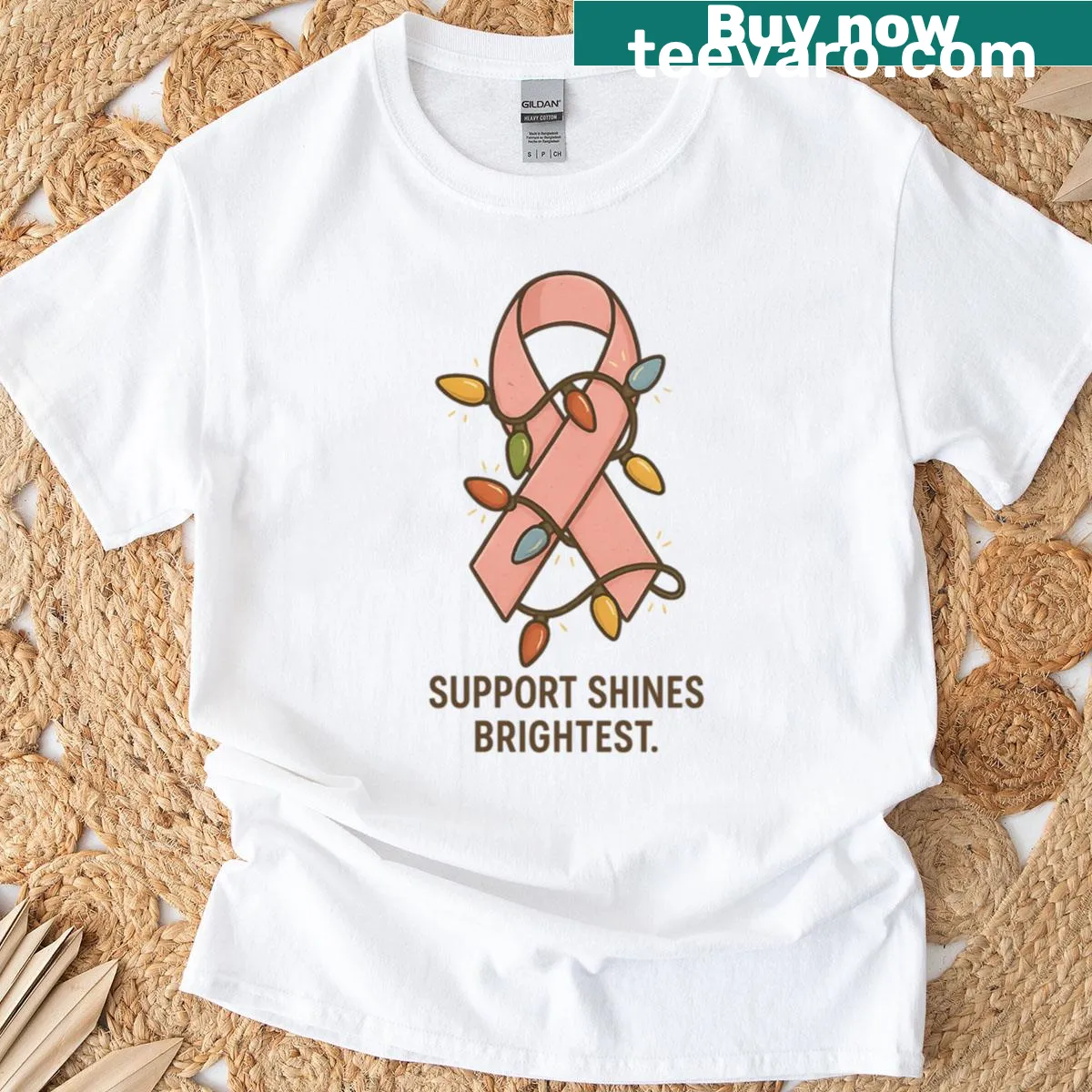 Playful Pink Lights Silent Fights shirt with whimsical design — on a men's t-shirt