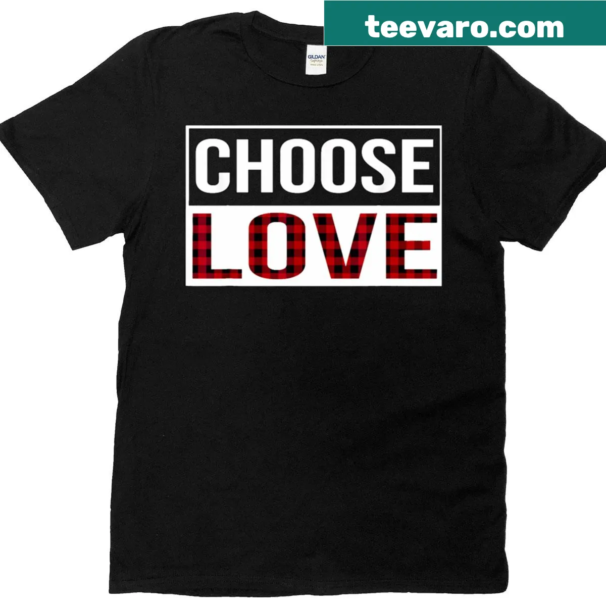 Inspirational t-shirt with the phrase Pray For Buffalo Strong Choose Love — on a men's t-shirt