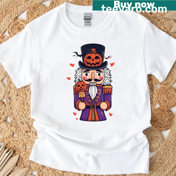 Cartoon Nutcracker T-shirt for kids with a quirky Halloween design