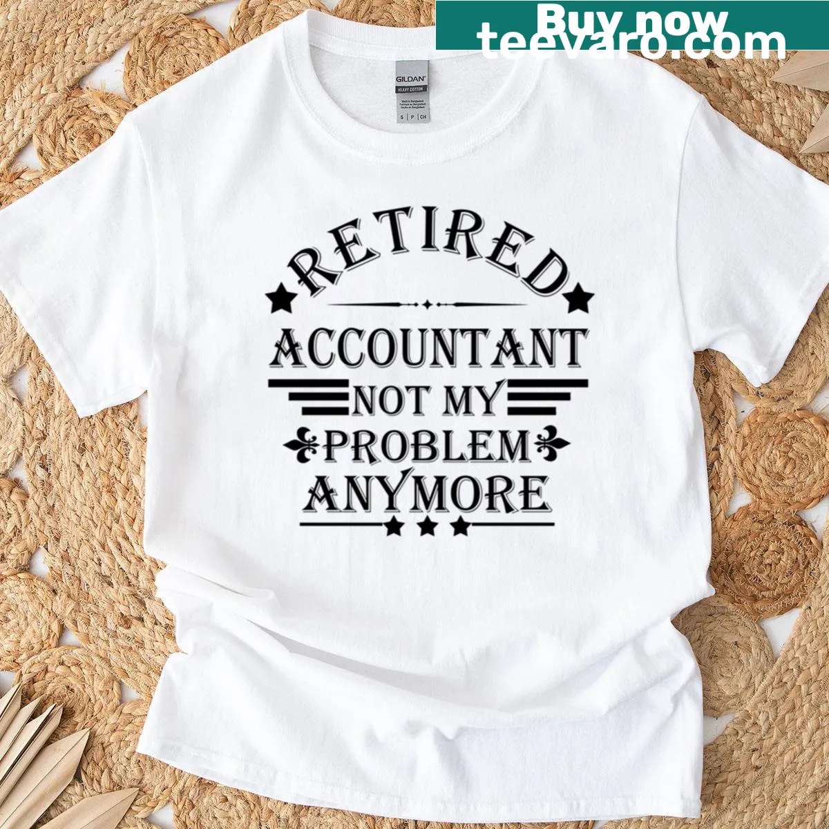Funny retirement t-shirt for accountants with a clever slogan — on a men's t-shirt