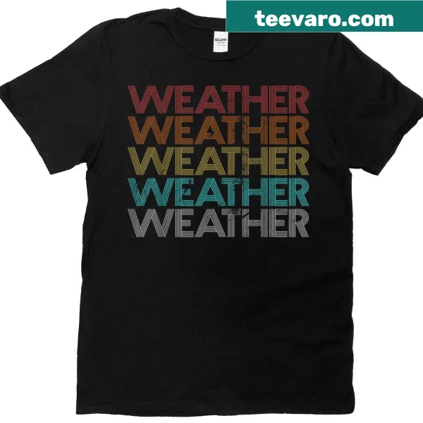 Retro weather-themed T-shirt with vintage graphics