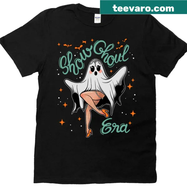 Funny Halloween Showghoul design on a T-shirt