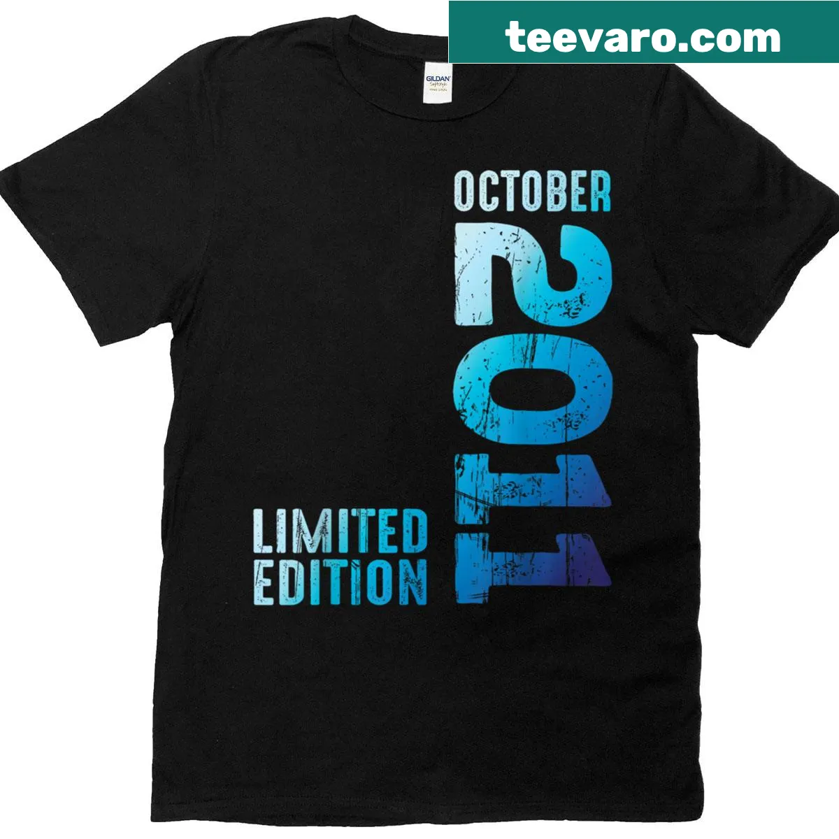 Vintage T-shirt marking the year 2011 with retro graphics. — on a men's t-shirt
